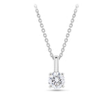 0.25ct TW Diamond Solitaire Pendant with Chain in 18ct White Gold