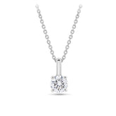 0.25ct TW Diamond Solitaire Pendant with Chain in 18ct White Gold