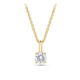 0.25ct TW Diamond Solitaire Pendant with Chain in 18ct Yellow Gold