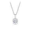 0.50ct TW Diamond Solitaire Pendant with Chain in 18ct White Gold