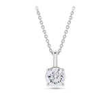 0.50ct TW Diamond Solitaire Pendant with Chain in 18ct White Gold