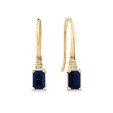 Bluebird™ Sapphire & 0.88ct TW Diamond Earrings in 9ct Yellow Gold