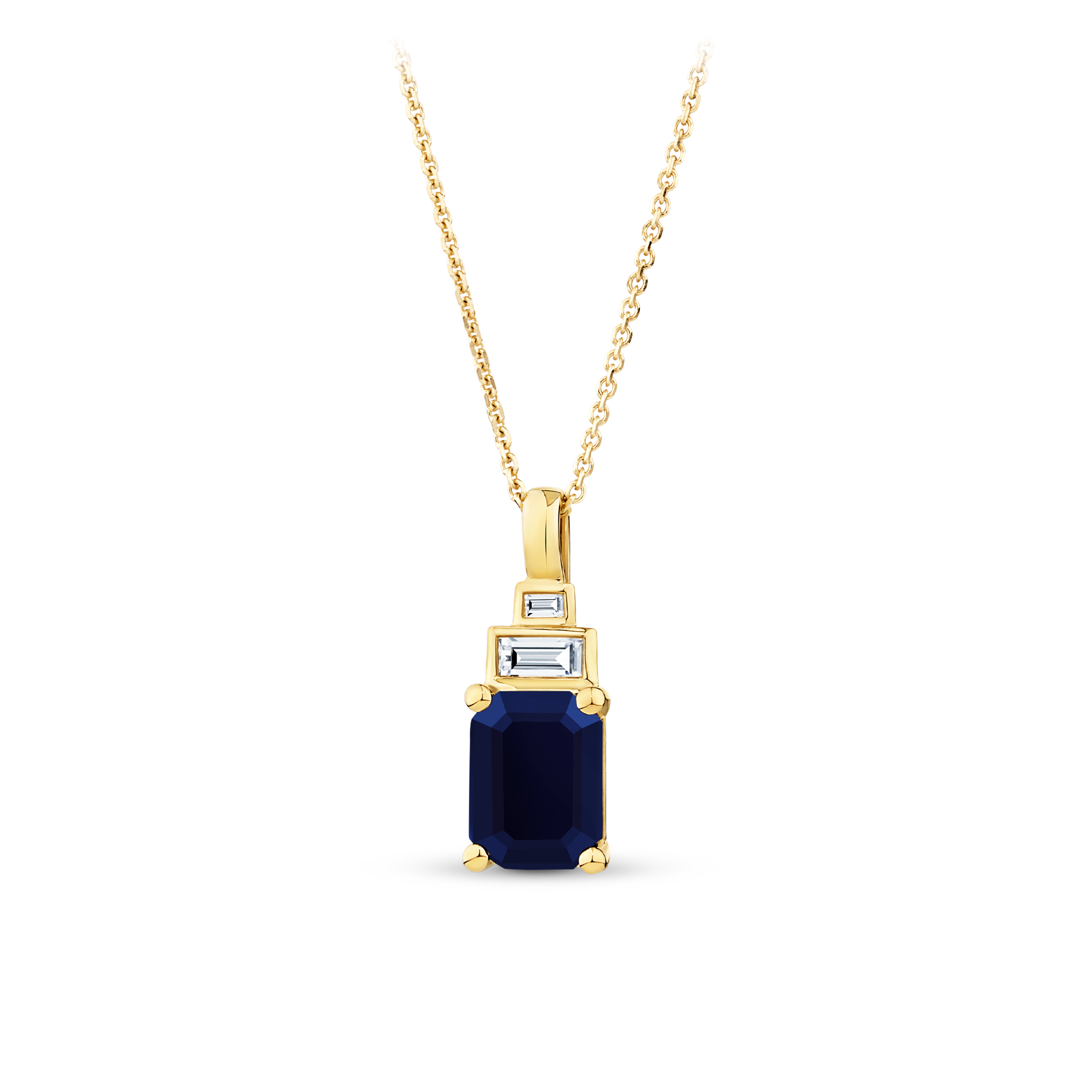 Bluebird™ Sapphire & 2.30CT TW Diamond Pendant in 9ct Yellow Gold