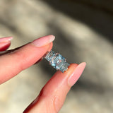 Bluebird™ Aquamarine & 0.25ct TW Diamond Ring in 9ct White Gold