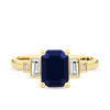 Bluebird™ Sapphire & 2.40ct TW Diamond Ring in 9ct Yellow Gold