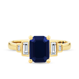 Bluebird™ Sapphire & 2.40ct TW Diamond Ring in 9ct Yellow Gold