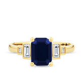 Bluebird™ Sapphire & 2.40ct TW Diamond Ring in 9ct Yellow Gold