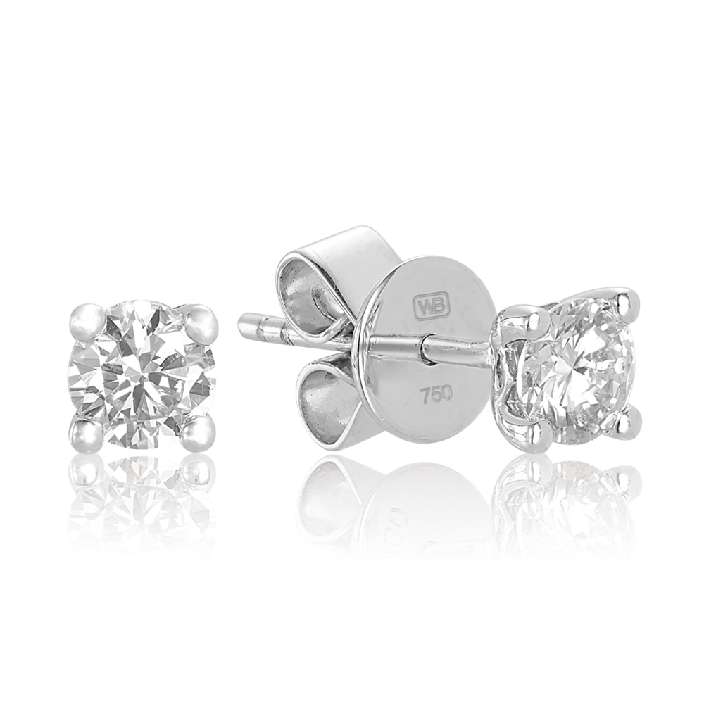 Australian Diamonds® Argyle White Diamond Stud Earrings in 18ct White Gold
