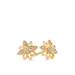 Helia™ Diamond Flower Stud Earrings in 9ct Recycled Gold