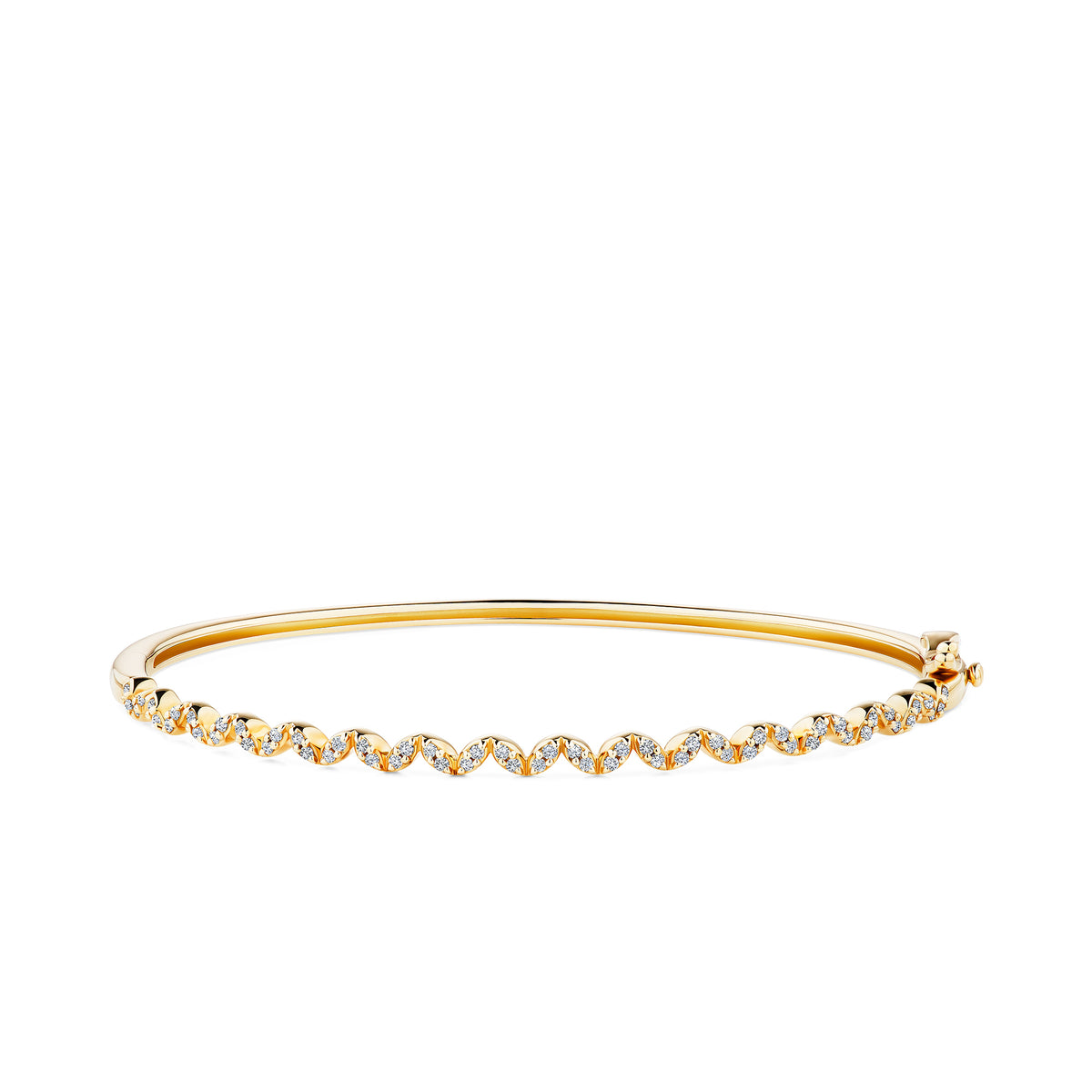 Helia™ Diamond Vine Bangle in 9ct Recycled Gold