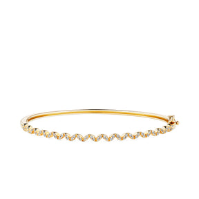 Helia™ Diamond Vine Bangle in 9ct Recycled Gold