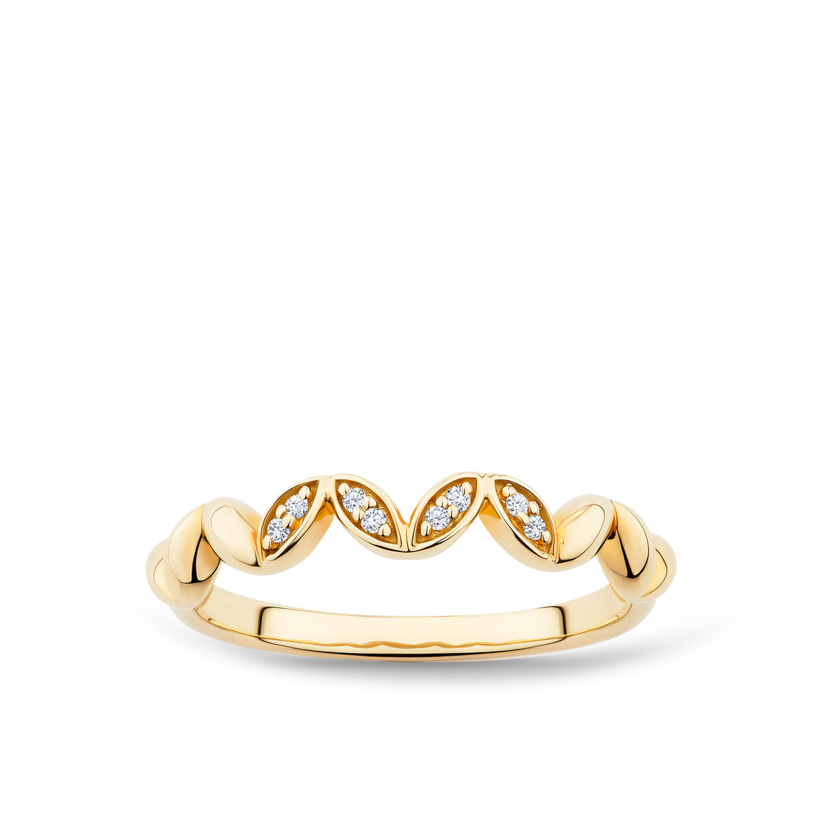 Helia™ Diamond Vine Ring in 9ct Recycled Gold
