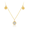 Diamond Circle Trio Necklace set in 9ct Yellow Gold