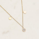 Diamond Circle Trio Necklace set in 9ct Yellow Gold