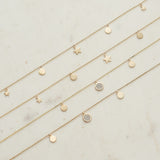 Diamond Circle Trio Necklace set in 9ct Yellow Gold