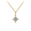 Diamond Star Pave Set Pendant in 9ct Yellow Gold