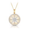 Fancy Circle Pendant in 9ct Yellow Gold