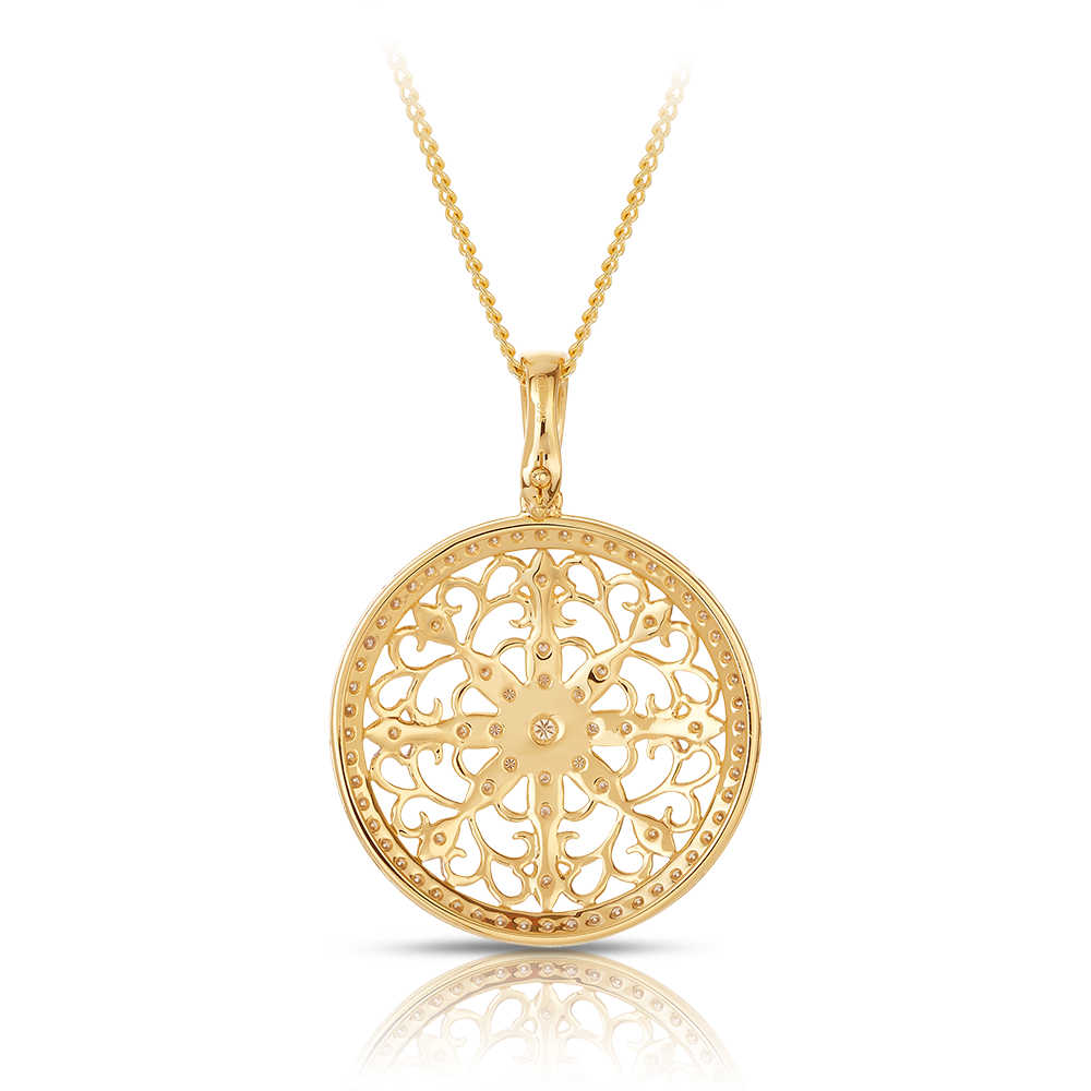Fancy Circle Pendant in 9ct Yellow Gold