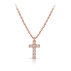 Diamond Cross Necklace set in 9ct Rose Gold