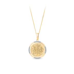 Diamond coin pendant deals