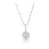 Diamond Cluster Pendant in 9ct White Gold