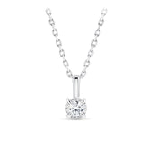 0.08ct TW Diamond Solitaire Pendant with Chain in 9ct White Gold