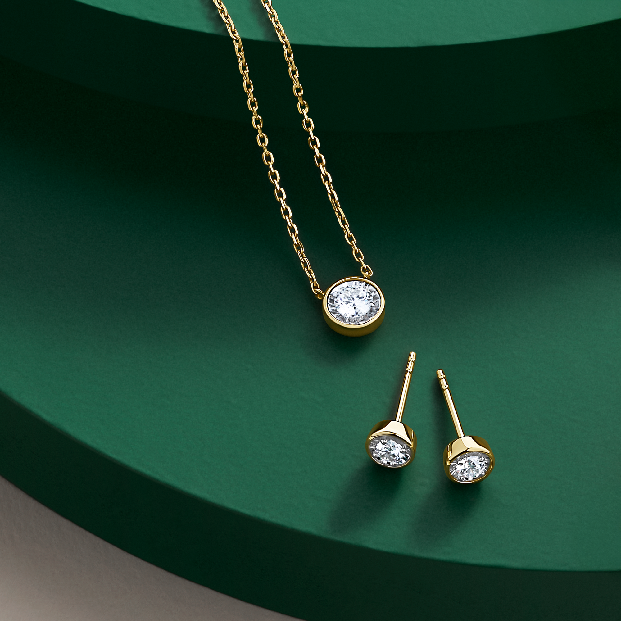 0.18ct TDW Diamond Necklace in 9ct Yellow Gold