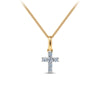 Diamond Cross Pendant in 9ct Yellow Gold