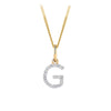 Initial Diamond Pendant in 9ct Yellow Gold
