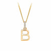 9ct Gold Diamond Bail Initial Pendant  Personalised Jewellery