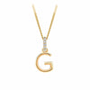 9ct Gold Diamond Bail Initial Pendant  Personalised Jewellery