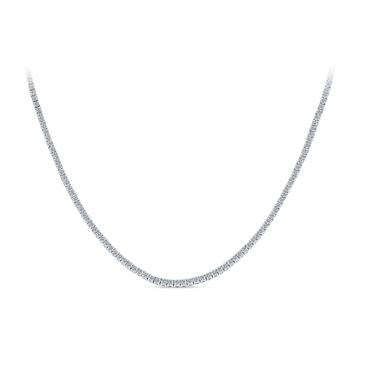 4.45ct TW Diamond Tennis Necklace in 18ct White Gold