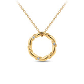 Diamond Necklace in 9ct Yellow Gold