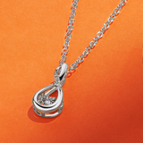 Dancing Diamond Necklace in Sterling Silver