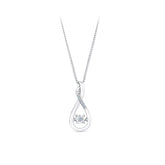 Dancing Diamond Necklace in Sterling Silver