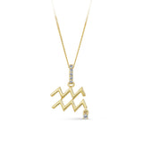 0.03TDW Round Diamond Zodiac Pendant in 9ct Yellow Gold