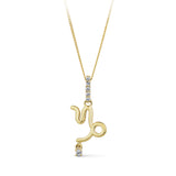 0.03TDW Round Diamond Zodiac Pendant in 9ct Yellow Gold
