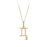 0.03TDW Round Diamond Zodiac Pendant in 9ct Yellow Gold