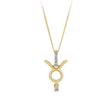 0.03TDW Round Diamond Zodiac Pendant in 9ct Yellow Gold