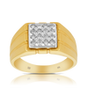 Diamond Wedding Band in 9ct Yellow & White Gold