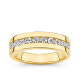 Diamond Channel Set Ring in 9ct Yellow Gold