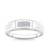 Men's Diamond Ring in Sterling Silver