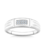 Men's Diamond Ring in Sterling Silver
