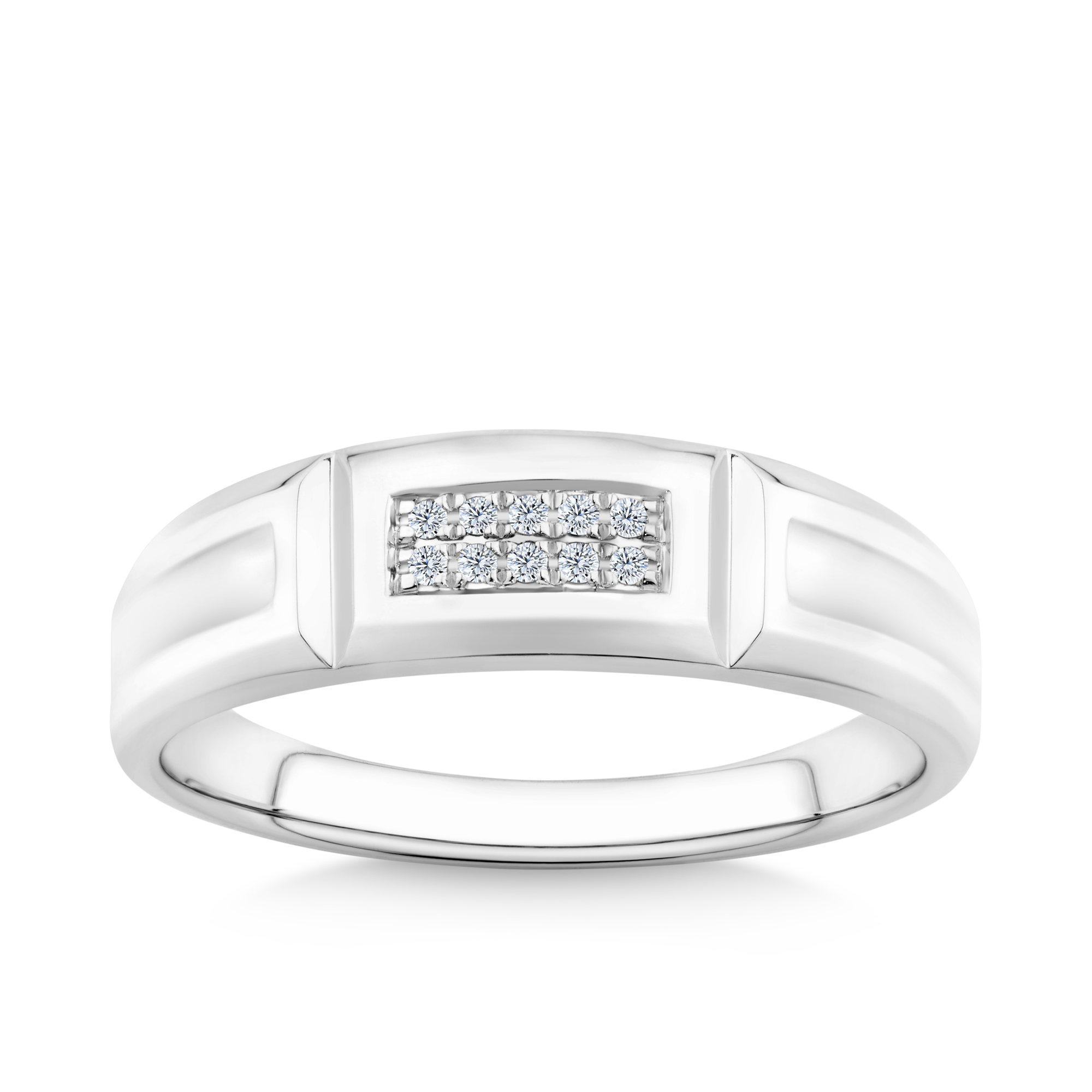 Men's Diamond Ring in Sterling Silver