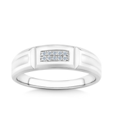 Men's Diamond Ring in Sterling Silver