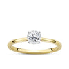 Front-on view of the Wallace Bishop 0.23 TDW Round Diamond Solitaire Engagement Ring in 9ct Yellow Gold, reference 3SBRIL23YWO, on a polished band. The ring features a single natural round brilliant cut diamond set as the centrepiece.