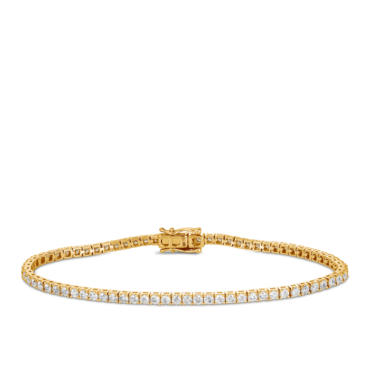 3ct TW Diamond Tennis Bracelet in 9ct Yellow Gold - Wallace Bishop