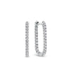 0.34ct TW Diamond Paperclip Huggie Earrings in 9ct White Gold