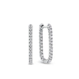 0.34ct TW Diamond Paperclip Huggie Earrings in 9ct White Gold