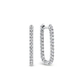 0.34ct TW Diamond Paperclip Huggie Earrings in 9ct White Gold